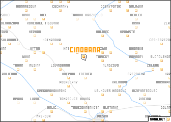 map of Cinobaňa