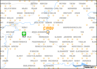 map of Činov