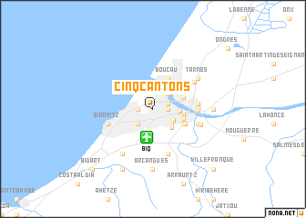 map of Cinq-Cantons
