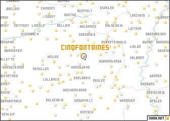 map of Cinqfontaines