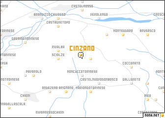map of Cinzano