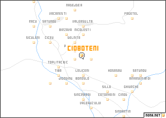 map of Cioboteni