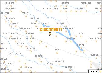 map of Ciocăneşti