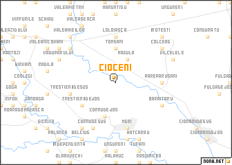 map of Cioceni