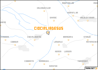 map of Ciocîrlia de Sus