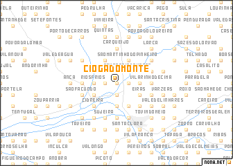 map of Cioga do Monte