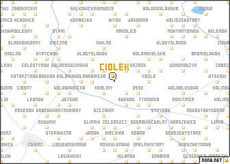 map of Ciołek