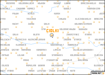 map of Ciołki