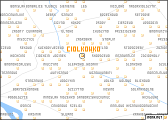 map of Ciołkówko