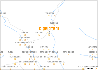 map of Ciopîrţeni