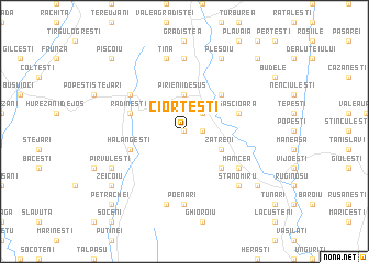 map of Ciorteşti