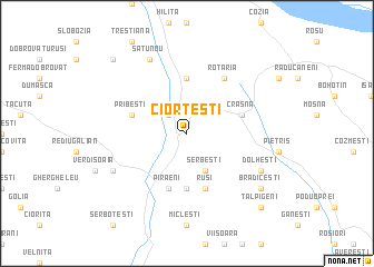 map of Ciorteşti