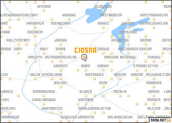 map of Ciosna