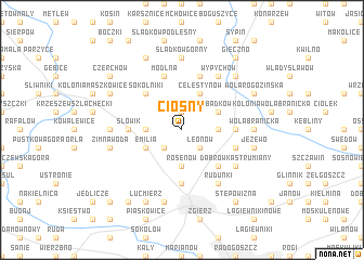 map of Ciosny