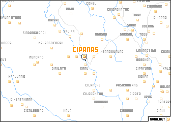 map of Cipanas