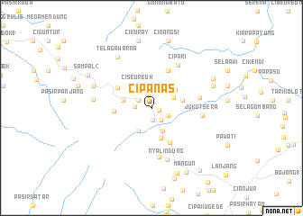 map of Cipanas