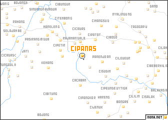 map of Cipanas