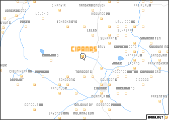 map of Cipanas