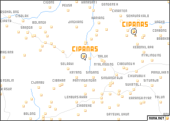 map of Cipanas