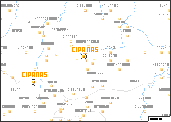 map of Cipanas