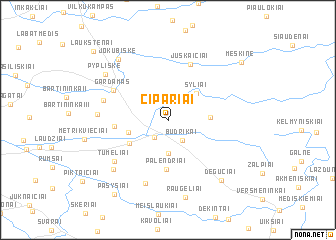 map of Cipariai