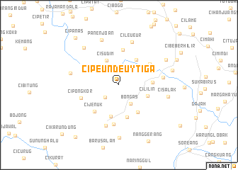 map of Cipeundeuy Tiga