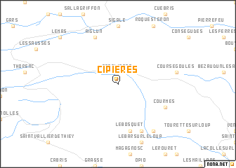 map of Cipières