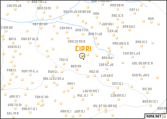 map of Čipri