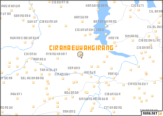 map of Ciramaeuwah-girang