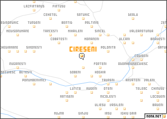 map of Cireşeni