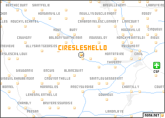 map of Cires-lès-Mello