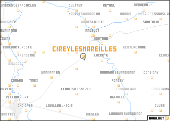 map of Cirey-lès-Mareilles