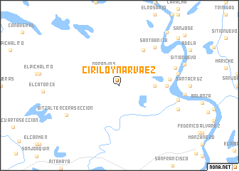 map of Ciriloy Narváez