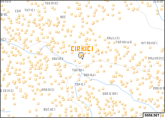 map of Čirkići