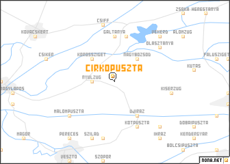 map of Cirkópuszta