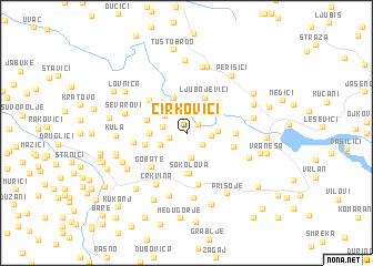 map of Ćirkovići