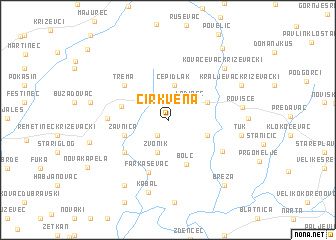 map of Cirkvena