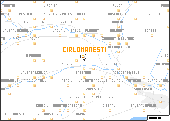 map of Cîrlomăneşti