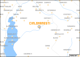 map of Cîrlomăneşti