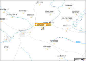 map of Cîrnăţeni