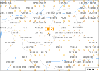 map of Cirrí