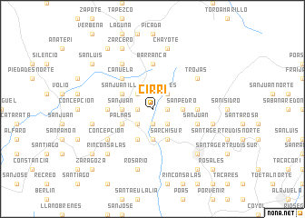 map of Cirrí