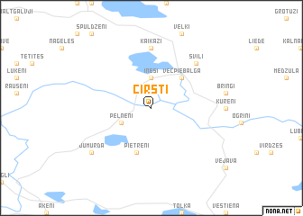 map of Cirsti