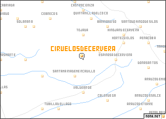 map of Ciruelos de Cervera