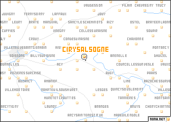 map of Ciry-Salsogne