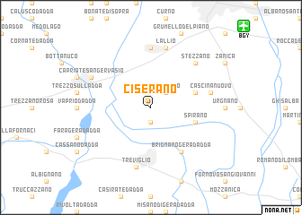 map of Ciserano