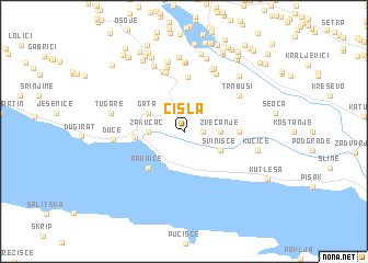 map of Čisla