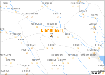 map of Cişmăneşti