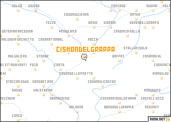 map of Cismon del Grappa