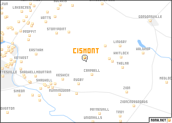 map of Cismont